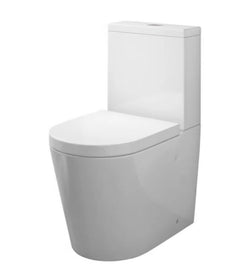 Bathroom Toilet WC Unit Pan Soft Close Seat White Gloss Close-Coupled