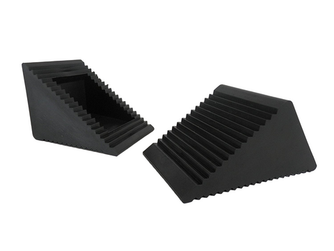 2 PCS/PAIR WHEEL CHOCKS CARAVAN motorhome TRAILER horsebox CAR Rubber