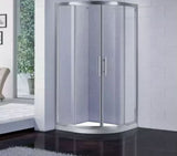 Chrome Quadrant Enclosure And Tray With Riser Kit Option