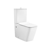 Bathroom Toilet WC Unit Pan Soft Close Seat White Gloss Close-Coupled