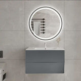 Bathroom Vanity Unit Sink Cabinet Grey Basin Storage Furniture Door Toilet