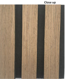 Acoustic 3D Timber Oak Slatted Wall Panel - 2400x600 - Natural Decor