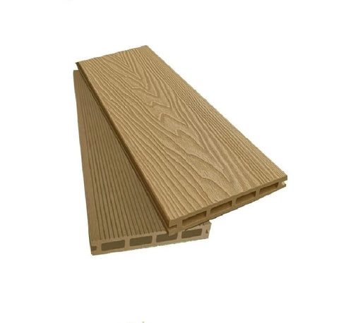 Durable Light Brown Decking Boards with 10-Year Rot Guarantee Easy Installation