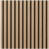 Acoustic 3D Timber Oak Slatted Wall Panel - 2400x600 - Natural Decor