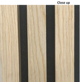 Acoustic 3D Timber Oak Slatted Wall Panel - 2400x600 - Natural Decor