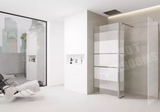 White Printed Shower Screen Walk in Wet Room Enclosure 8mm Easy Clean Tempered Glass
