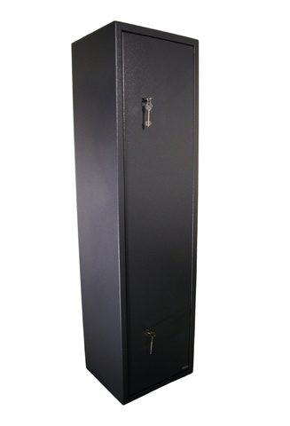 6 Gun Cabinet Grey Extra Wide And Deep Safe 6 Guns 7 Lever Locks Police Approved
