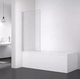 Bath Shower Screen Black Tint, Chrome or Grid Folding Glass Panel 800 by 1400mm