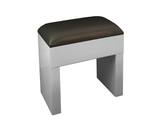 White Mirrored Dressing Table Set with Stool & Table Mirror – High-Shine Glass, Beveled Edges, and Durable MDF Frame