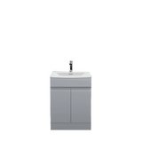 Bathroom Vanity Unit Sink Cabinet Grey Basin Storage Furniture Door Toilet