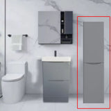 Bathroom Vanity Unit Sink Cabinet Grey Basin Storage Furniture Door Toilet
