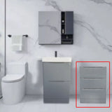 Bathroom Vanity Unit Sink Cabinet Grey Basin Storage Furniture Door Toilet