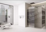 Black Printed Shower Screen Walk in Wet Room Enclosure 8mm Easy Clean Tempered Glass