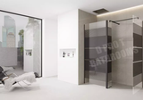 Black Printed Shower Screen Walk in Wet Room Enclosure 8mm Easy Clean Tempered Glass
