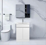 Bathroom Vanity Unit Sink Cabinet Grey Basin Storage Furniture Door Toilet