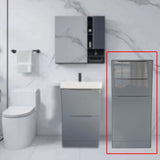 Bathroom Vanity Unit Sink Cabinet Grey Basin Storage Furniture Door Toilet