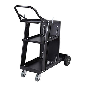 Black Welding Cart Plasma Cutter Welder Mig Tig Arc Storage For Tanks Gas Bottle- Preorder due to high demand delivery will be  10th May