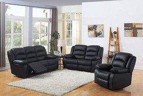 Black Recliner Sofa Leather bonded Reclining Lazyboy Sofa Suite Sofas Chair 3 2 or 1 - preorder for delivery 12th May