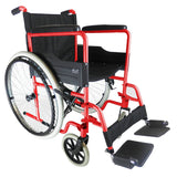 Luxury Lightweight Folding Self Propelled Wheelchair Removable Footrests Puncture Proof With Armrest And Portable