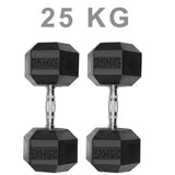 Dumbbells Rubber Encased Weights Sets, Hexagonal Dumbbell Gym Pairs