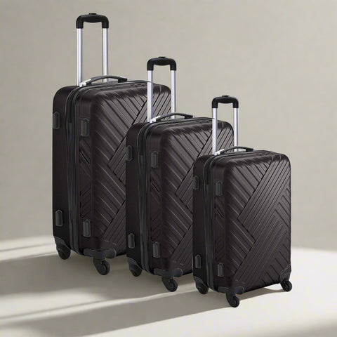 Set of 3 Suitcase Luggage with 4 Wheels - 4 Colours