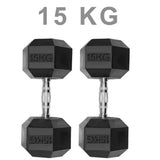 Dumbbells Rubber Encased Weights Sets, Hexagonal Dumbbell Gym Pairs