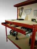 Workbench Workstation Heavy Duty Metal Garage Workshop Pegboard Drawer Shelve