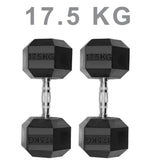 Dumbbells Rubber Encased Weights Sets, Hexagonal Dumbbell Gym Pairs