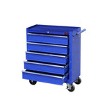 Large 5 Drawer Rollcab Garage Professional Tool Chest Box With US Ball Bearing Slides Drawers