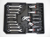 Professional 250 Piece Tool Kit Aluminium Trolley Metal Storage Chrome Tool Box