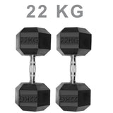 Dumbbells Rubber Encased Weights Sets, Hexagonal Dumbbell Gym Pairs