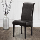 2 x Faux Leather Dining Chair High back for Living Room Office Reception