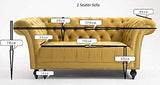 DProT Handmade Chesterfield Sofa Armchair 1.5, 2 or 3 Seater Settee Love Seat Velvet
