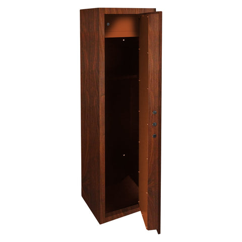 Deluxe Model 6 Gun 3 Scoped Cabinet In Wood Effect Finish With Built In Ammunition Safe