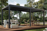 Veranda Pergola Aluminium Shutter Roof 3m X 3m Garden 3m x 4m Louvered +/- Blind