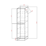 1600mm Handleless Wall Hung Gloss Storage Unit Floating Bathroom Cabinet Soft Close Doors