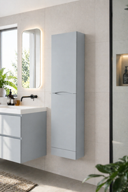 1600mm Smile Wall Hung Gloss Storage Unit Floating Bathroom Cabinet Soft Close Doors