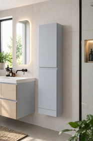 1600mm Handleless Wall Hung Gloss Storage Unit Floating Bathroom Cabinet Soft Close Doors