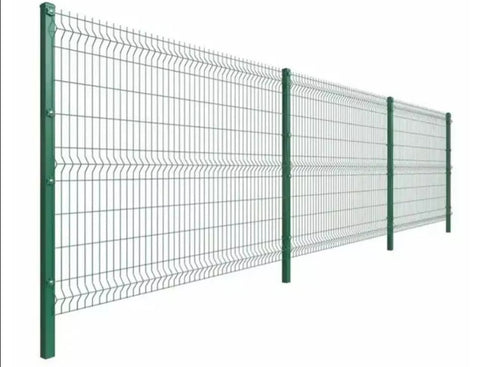 1.8m High V Mesh Security Fence - Powder Coated Green, Anti-Climb, Easy Installation