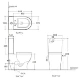 Comfort Height Toilet Close Coupled Disabled Elderly Soft Close Seat