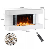 Wall Mounted Electric Heater 820mm - 2000W, Panoramic View, Remote Control, LED Lights