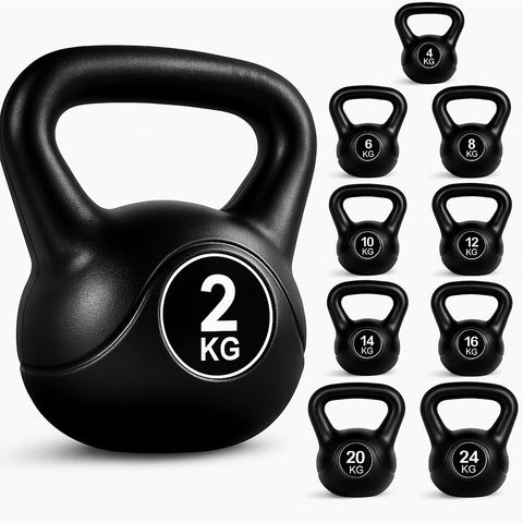 Kettlebell Vinyl 2kg-12kg Weight Kettlebells Exercise Home Fitness Workout Gym
