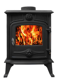 Cast Iron Log Wood Burner Stove 5 KW Multifuel Fire Place