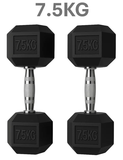 Dumbbells Rubber Encased Weights Sets, Hexagonal Dumbbell Gym Pairs
