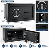 High Security Electronic Digital Safe Steel Safe Home - 8.5 Litres Larger Than Standard Safes