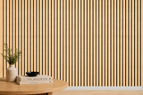 Acoustic 3D Timber Oak Slatted Wall Panel - 2400x600 - Natural Decor