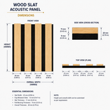 Acoustic 3D Timber Oak Slatted Wall Panel - 2400x600 - Natural Decor