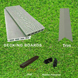 1 Square Meter Composite Decking Set Boards, Edging & Fixings Included