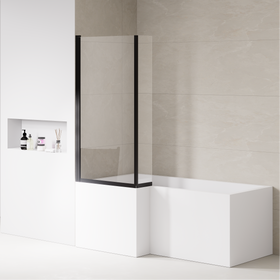 L‑Shaped Bath 1500/1700mm Left or Right – With Front & End Panels + Optional Screens