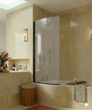 Luxury 6mm Pivot Bath Shower Screen Black, Chrome or Grid, Clear/Tinted Glass